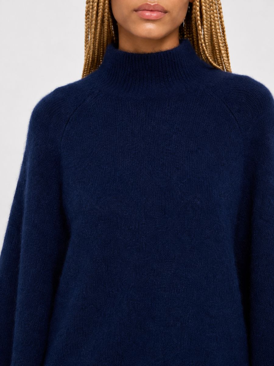 Margo High Neck Side Sleeve Sweater