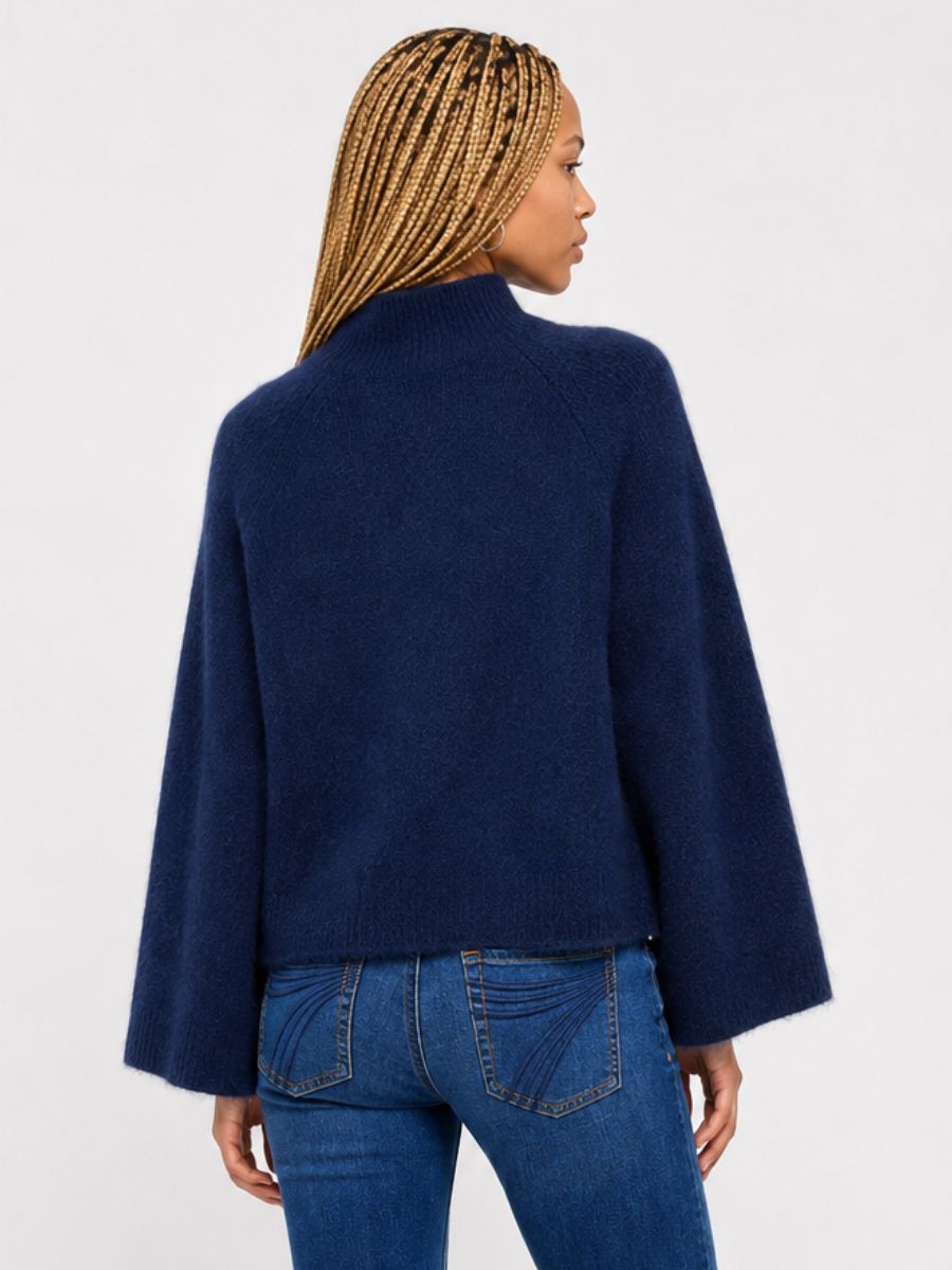 Margo High Neck Side Sleeve Sweater