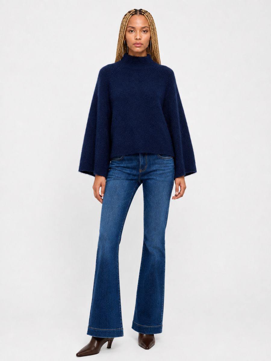 Margo High Neck Side Sleeve Sweater