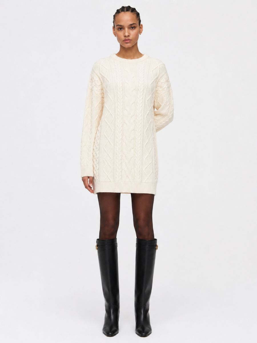 Olivia Cable Sweater Dress