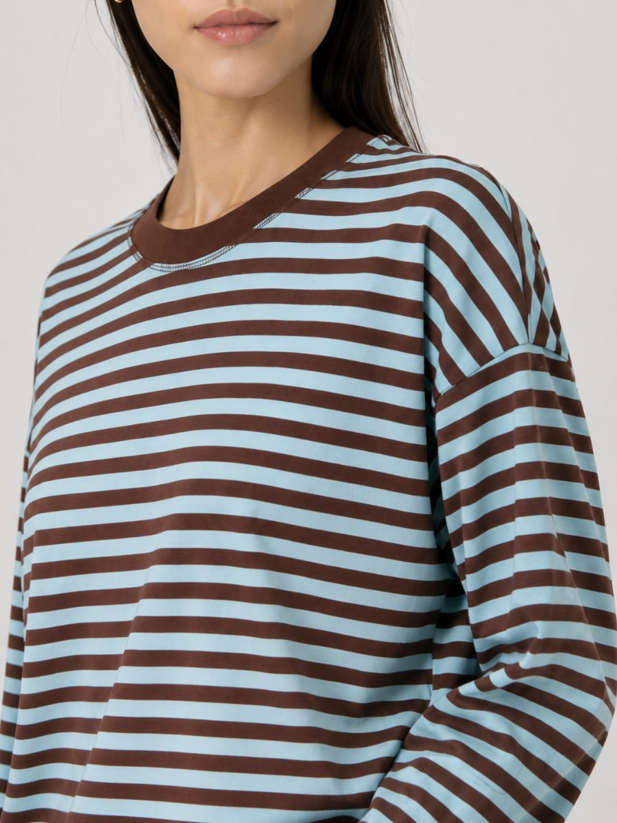 Leon Boxy Stripe Knit Top