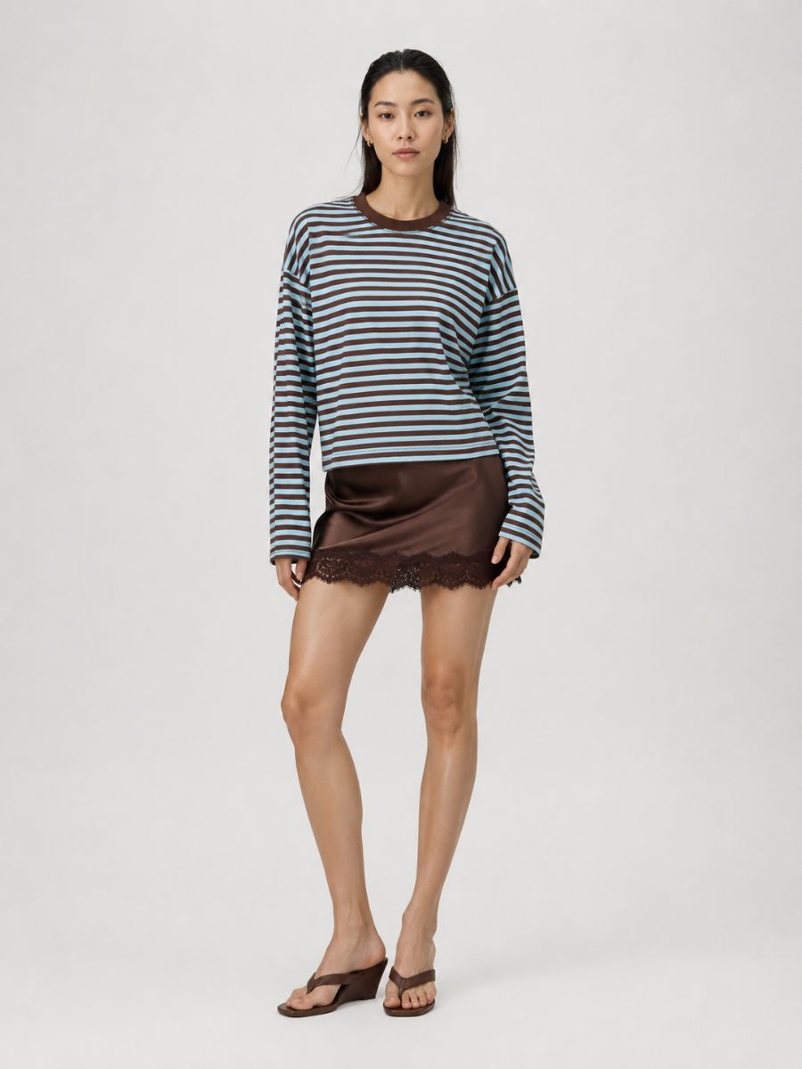 Leon Boxy Stripe Knit Top