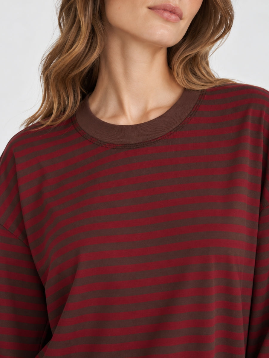 Leon Boxy Stripe Knit Top
