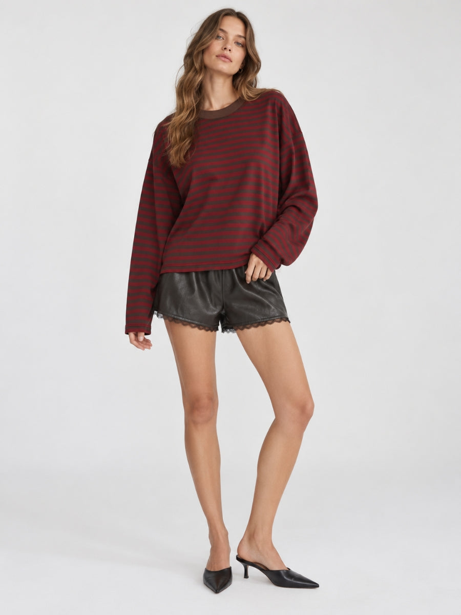 Leon Boxy Stripe Knit Top