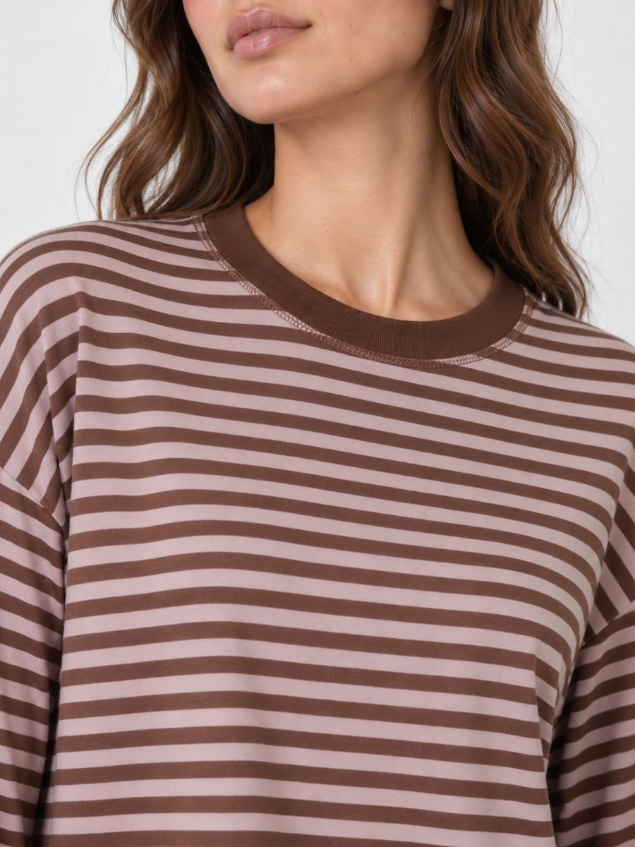 Leon Boxy Stripe Knit Top