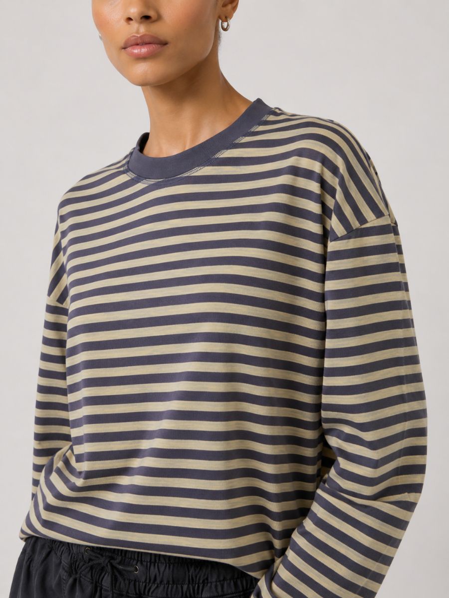 Leon Boxy Stripe Knit Top