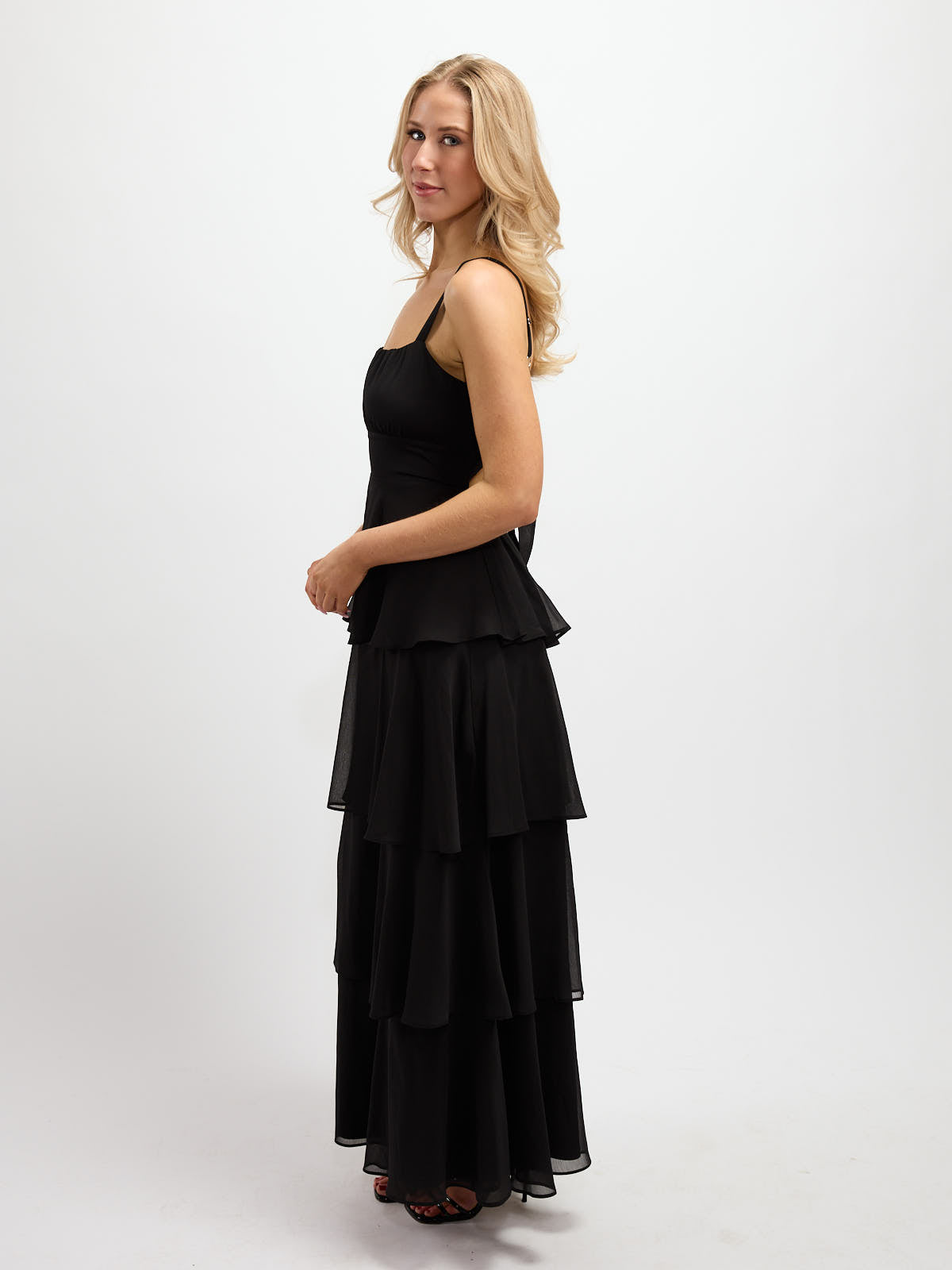 Jamie Chiffon Solid Maxi Dress