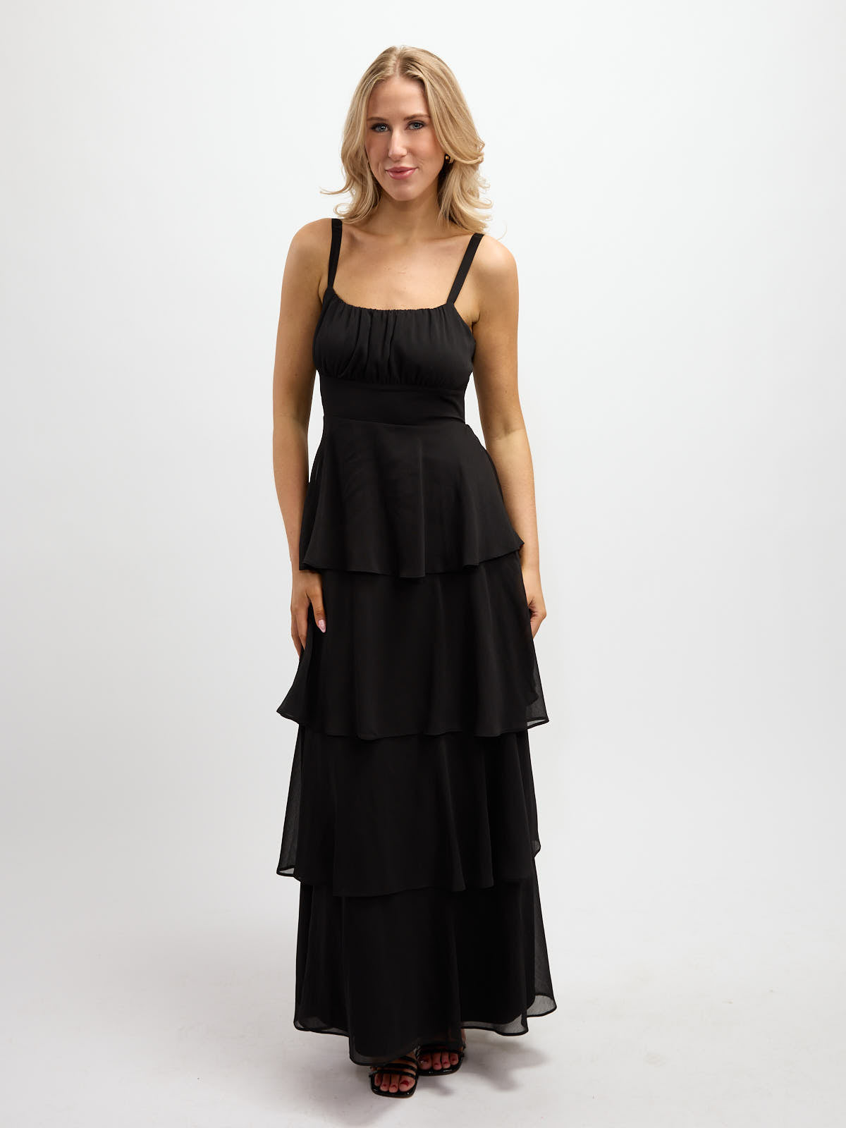 Jamie Chiffon Solid Maxi Dress