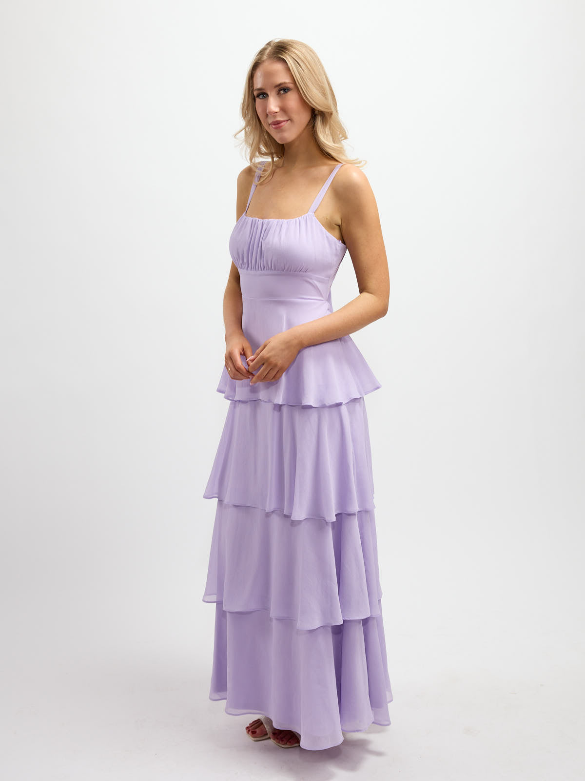 Jamie Chiffon Solid Maxi Dress