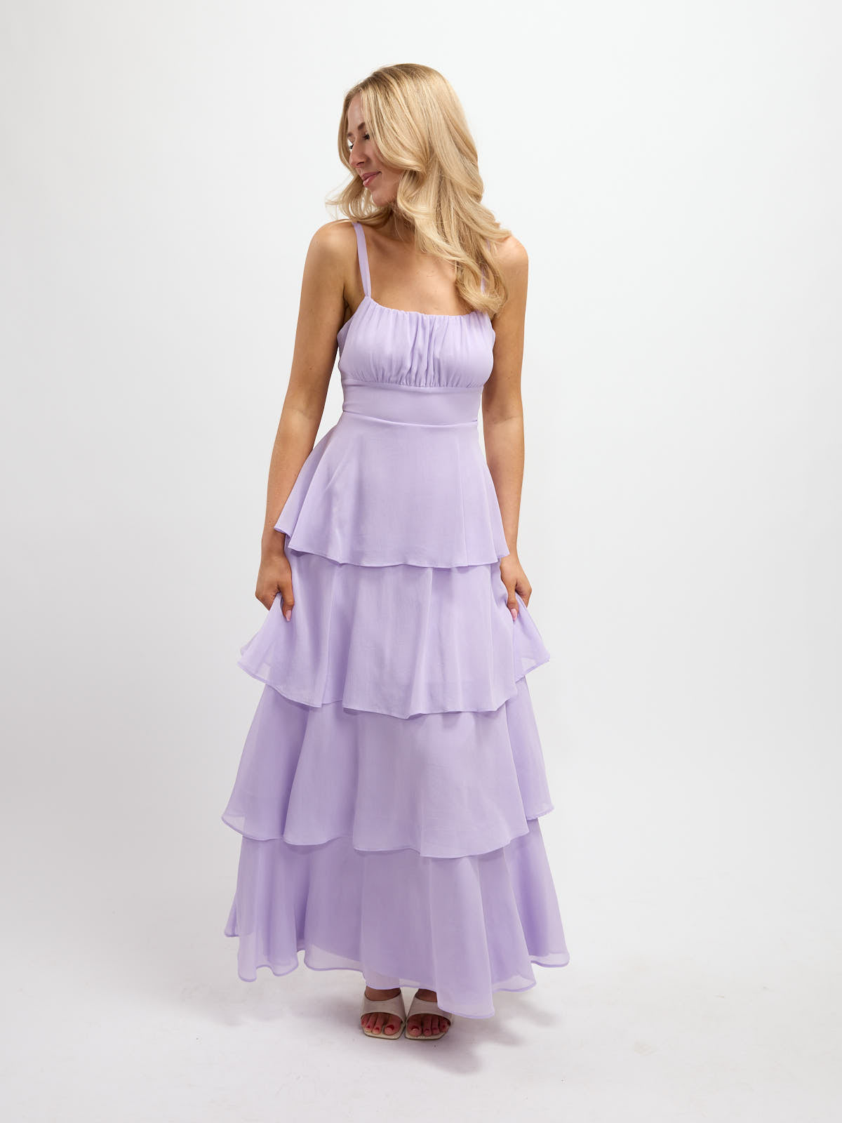 Jamie Chiffon Solid Maxi Dress