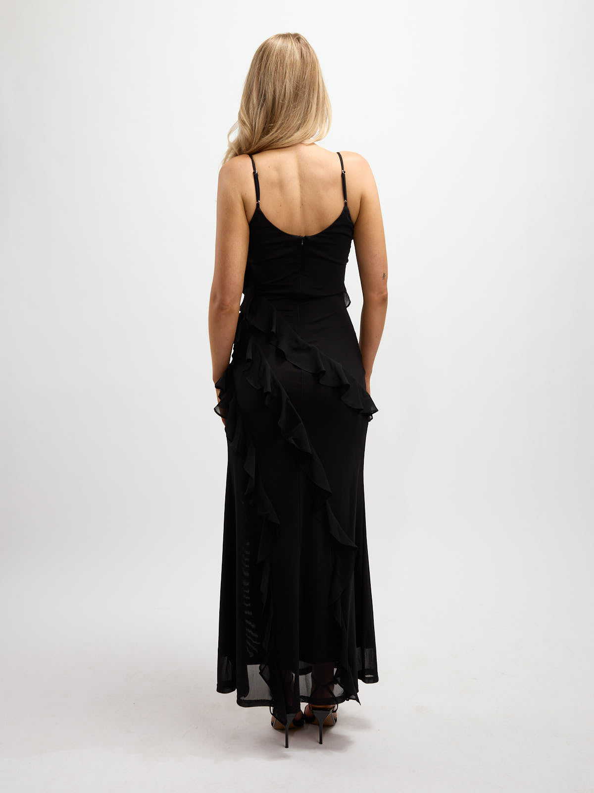 R&B Ruffle Long Dress
