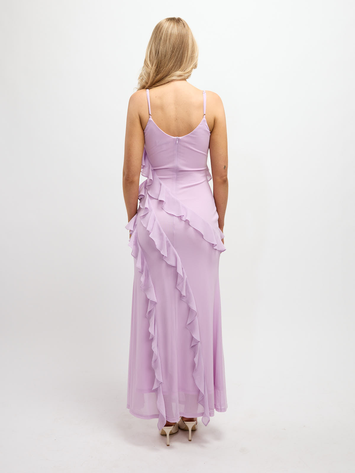 R&B Ruffle Long Dress