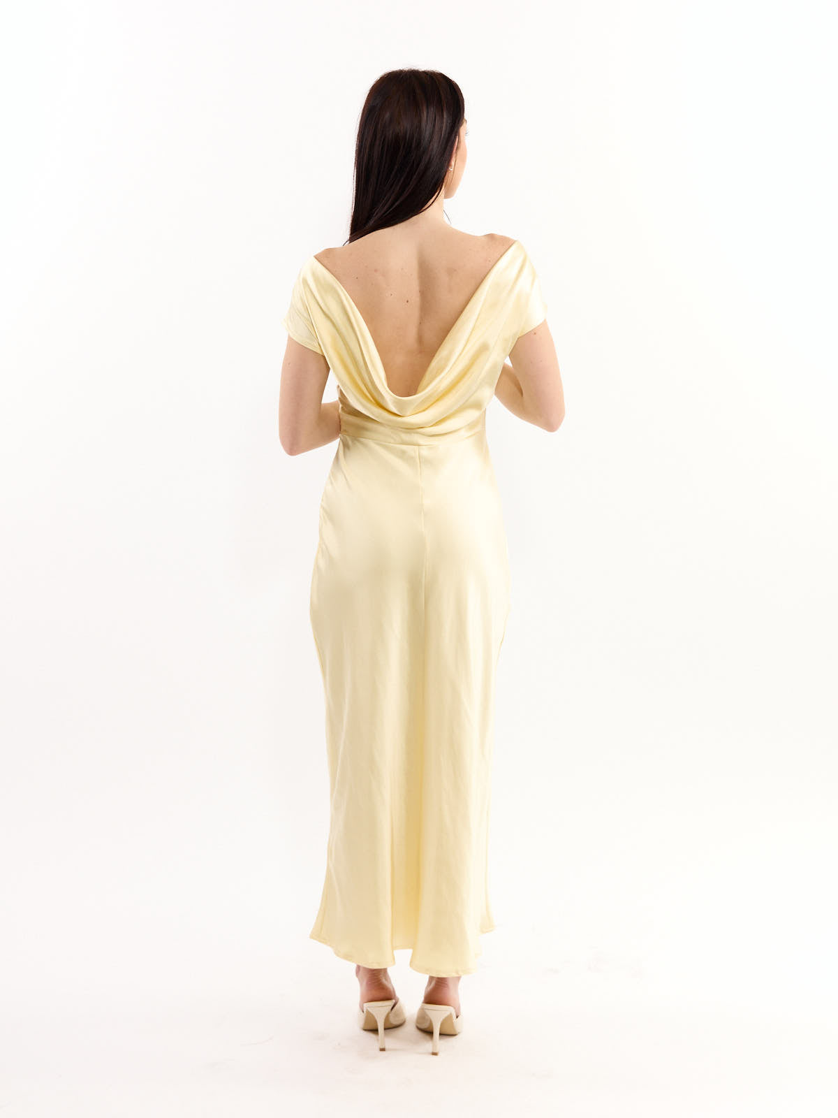 Beatrice Satin Cap Sleeve Dress