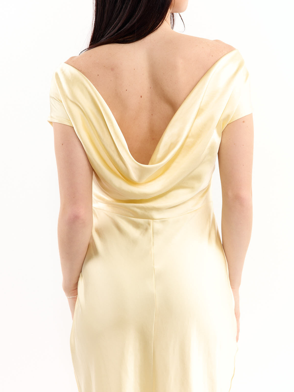 Beatrice Satin Cap Sleeve Dress