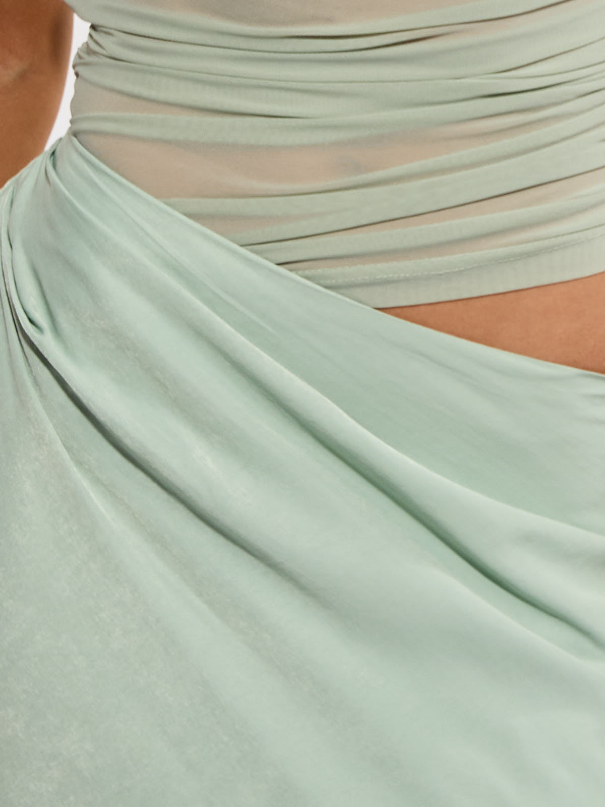 Secrets Off-the-Shoulder Midi Peep Dress