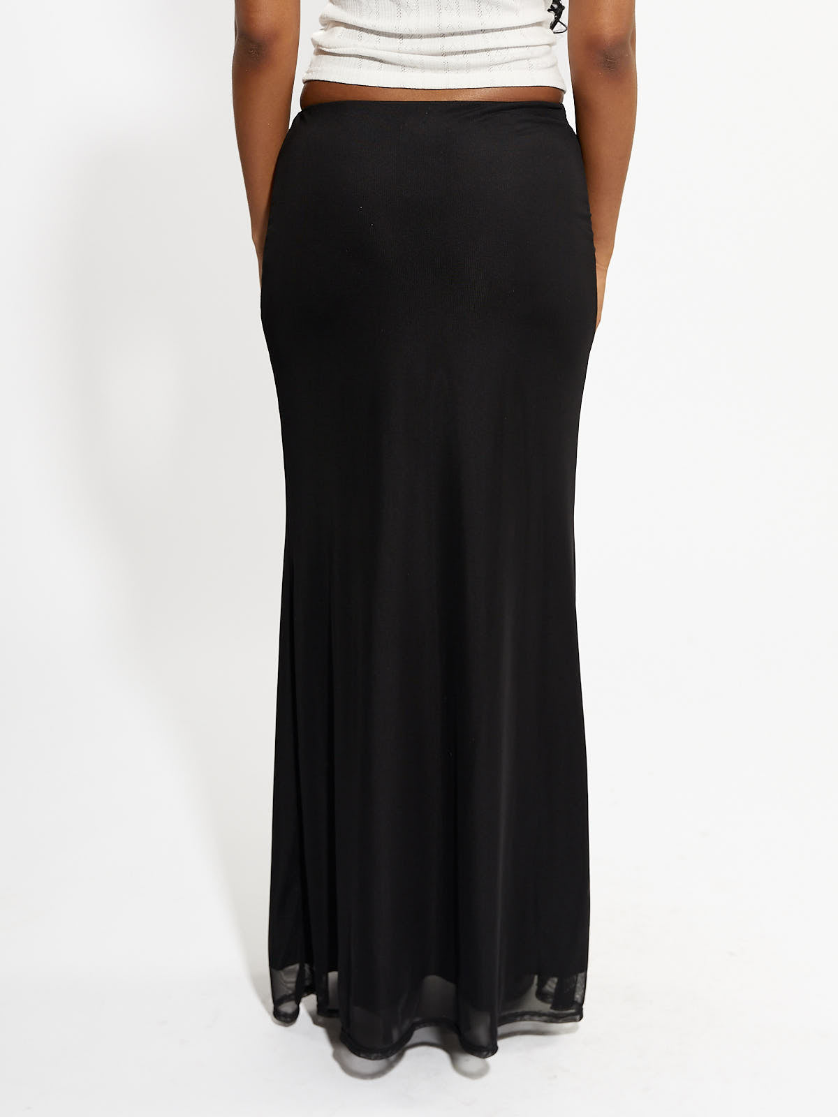 Monica Solid Mesh Skirt