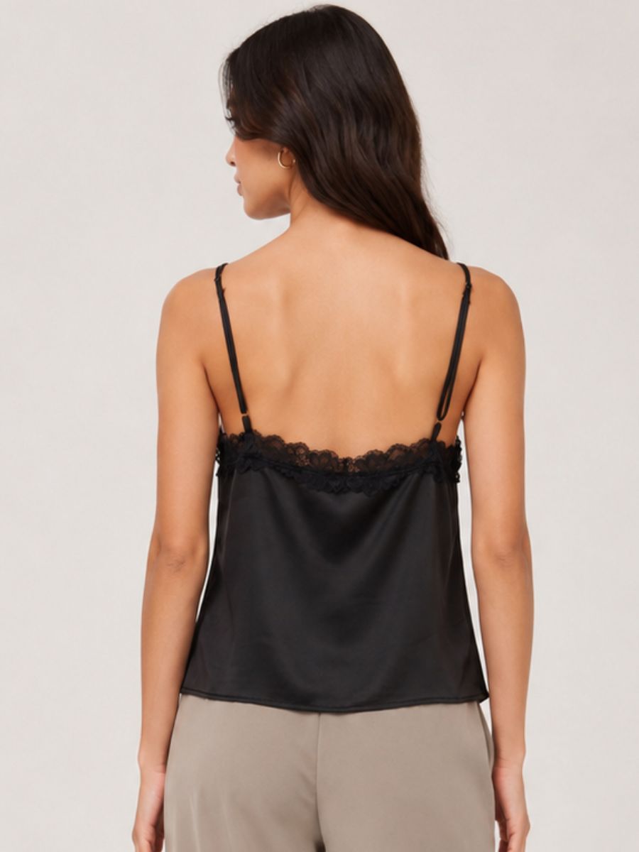 Elio Satin Lace Cami Top