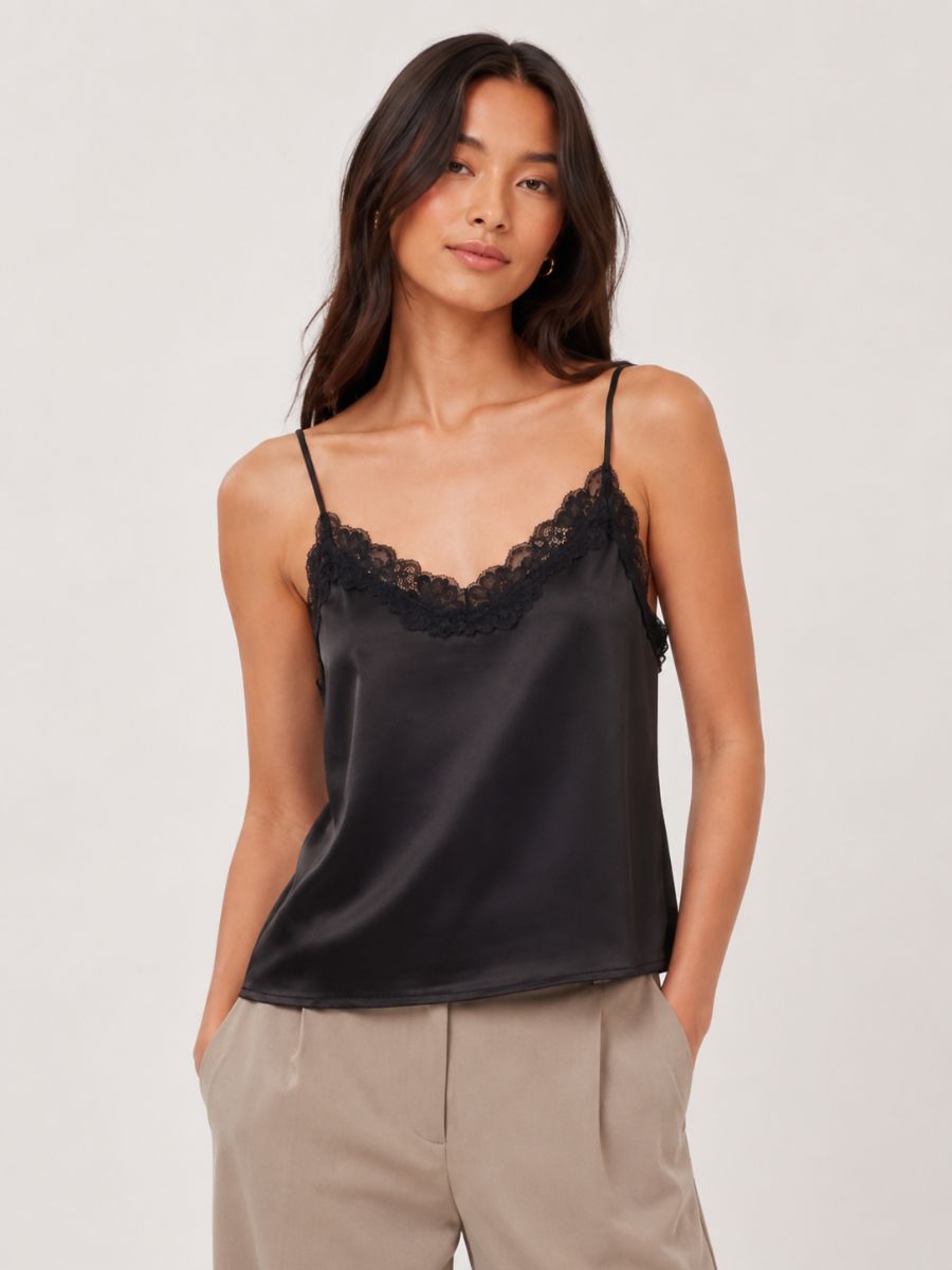 Elio Satin Lace Cami Top