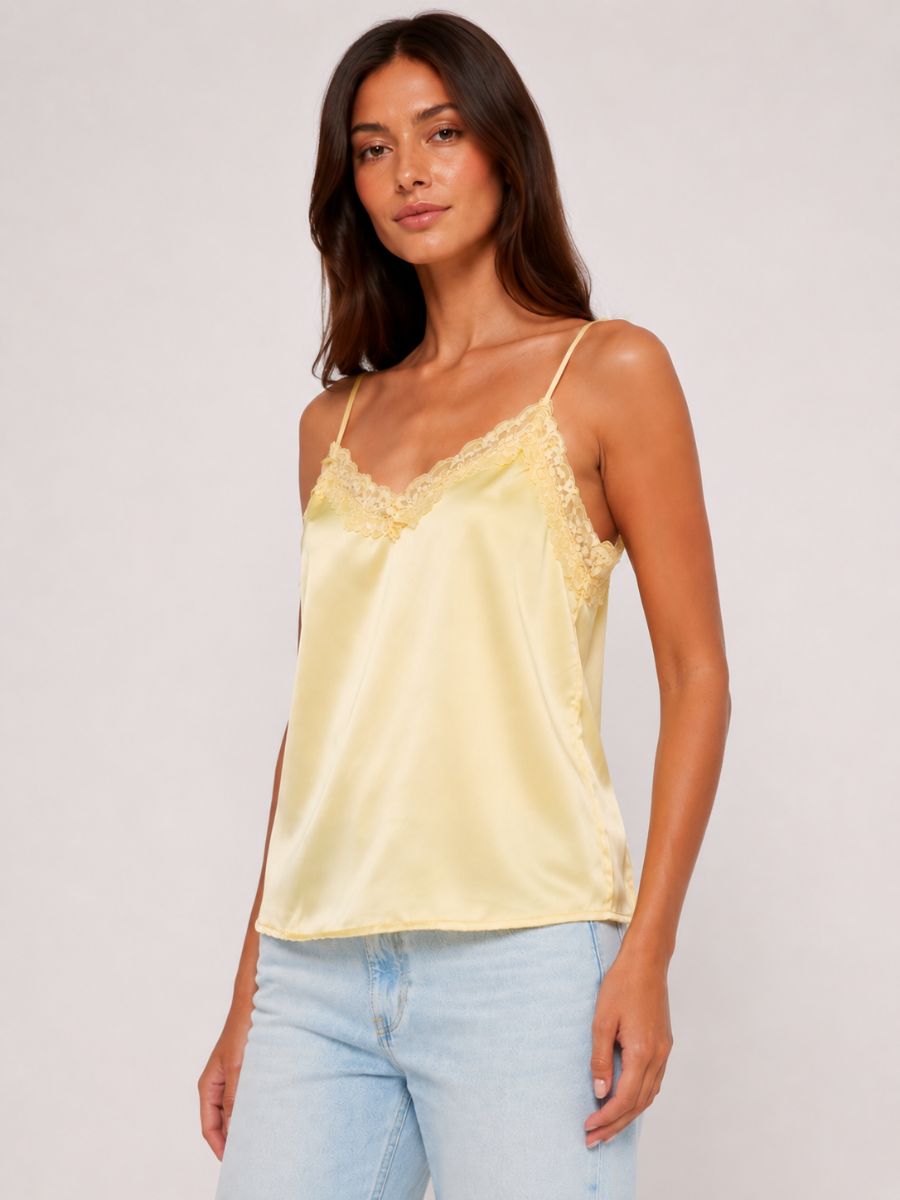 Elio Satin Lace Cami Top