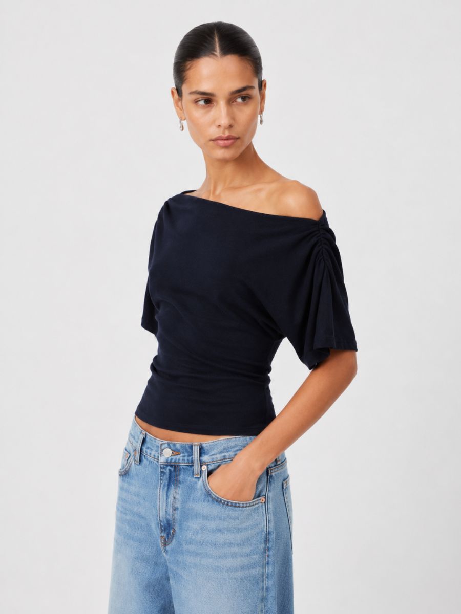 Irene Ruched Knit Top
