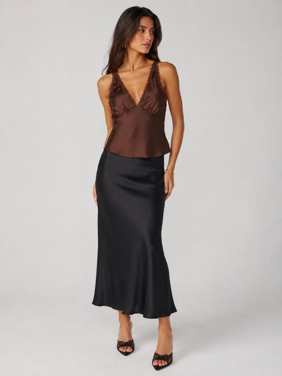Anderson Lace Satin Tank Top