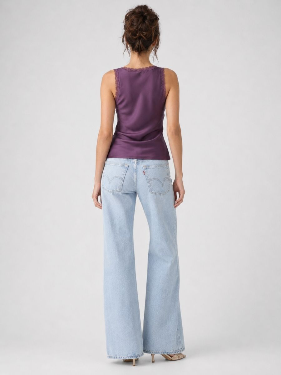 Anderson Lace Satin Tank Top