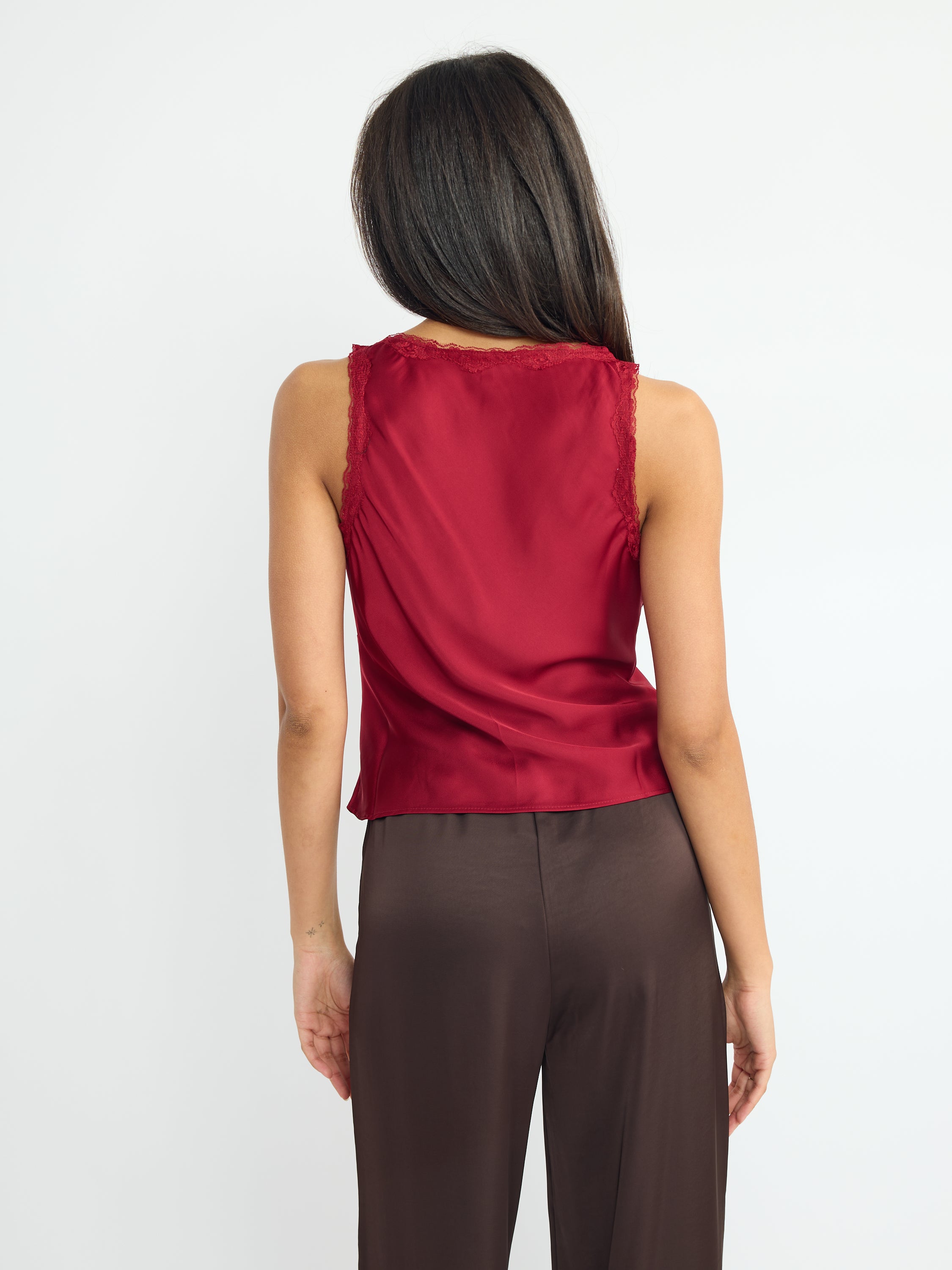 Anderson Lace Satin Tank Top