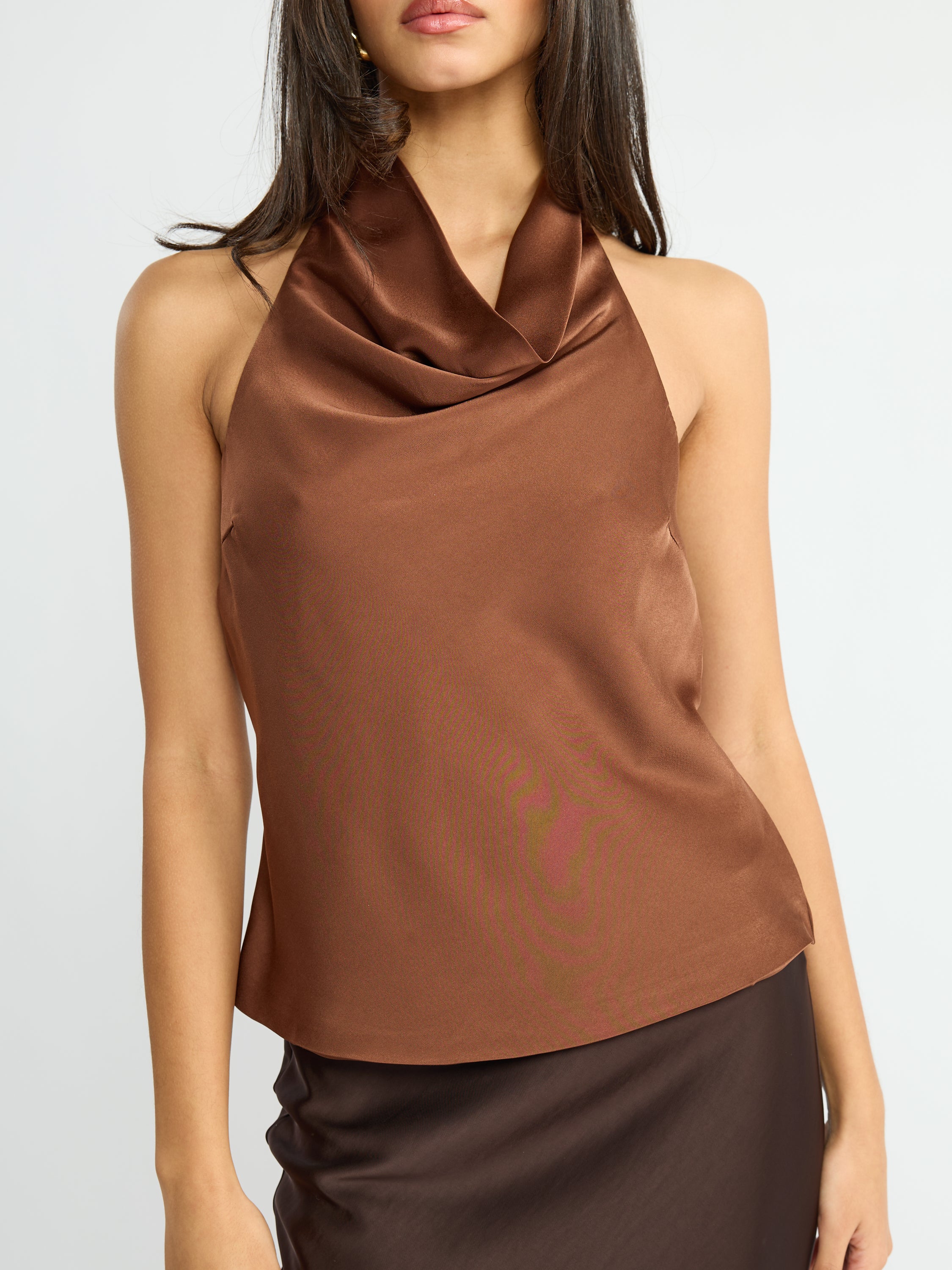 Nora Halter Satin Top