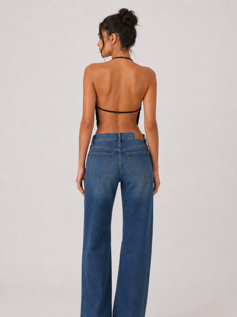 Jada Beaded Cowl Sleeveless Top
