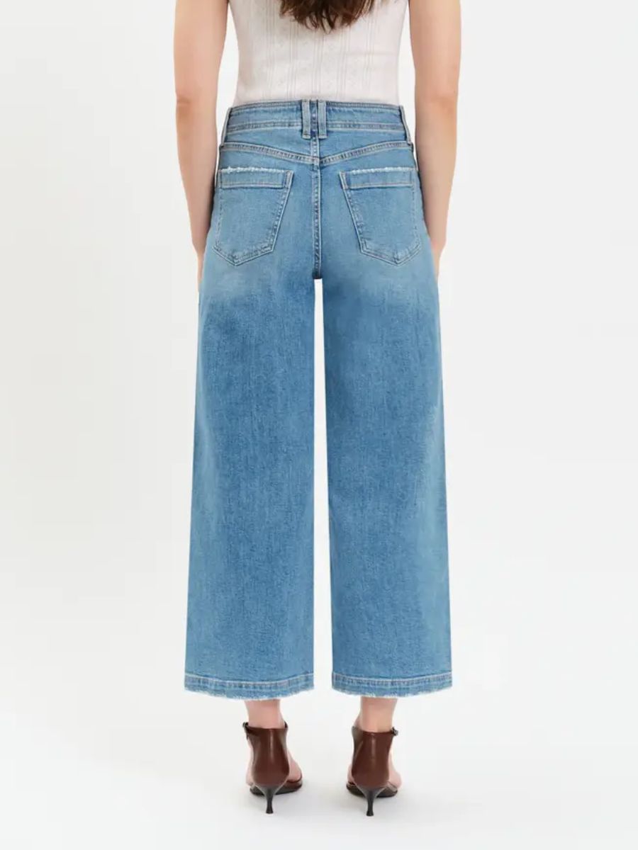 Daze Valley Girl High Wide Patch Pocket Jean
