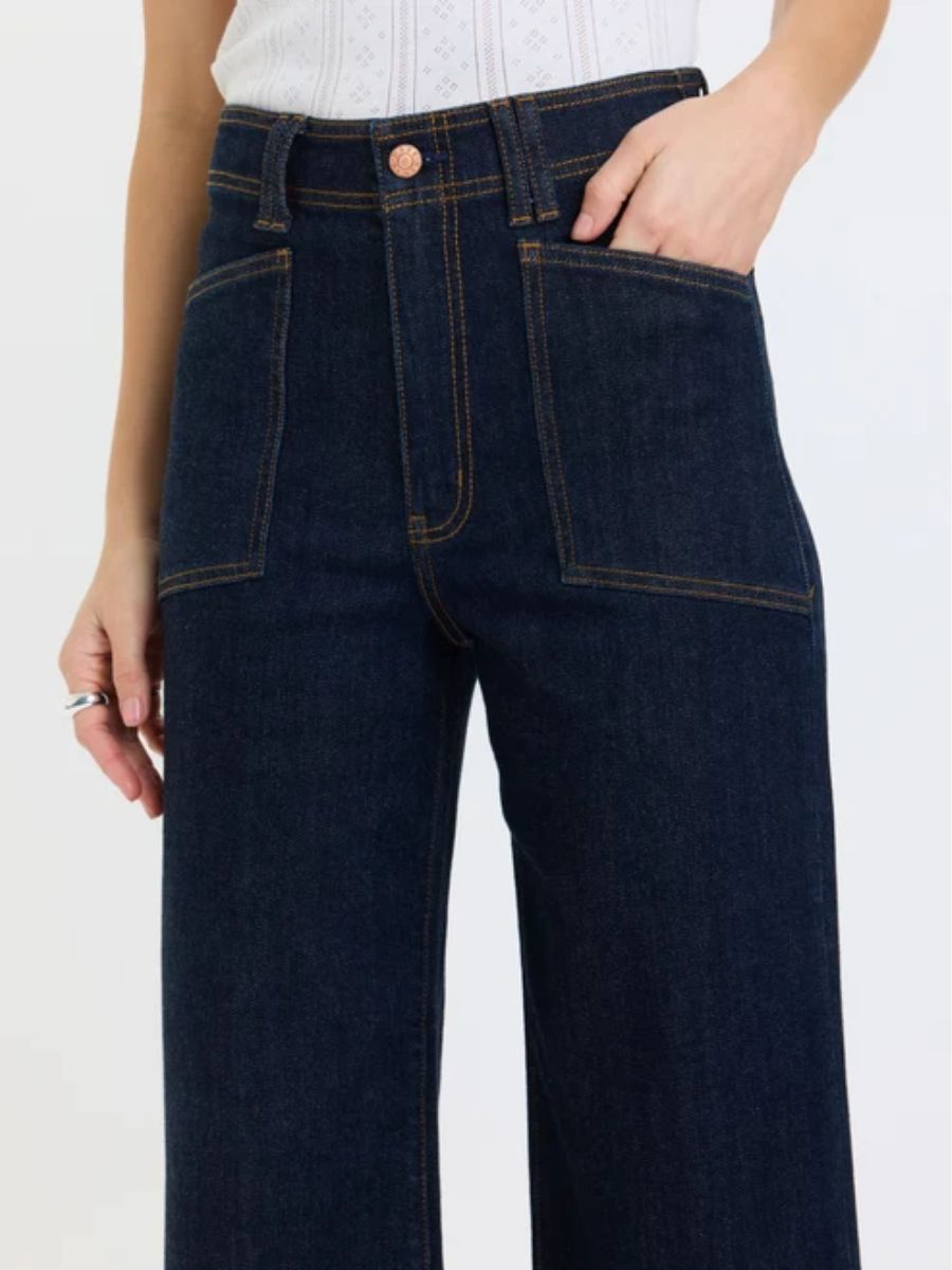 Daze Valley Girl High Wide Patch Pocket Jean