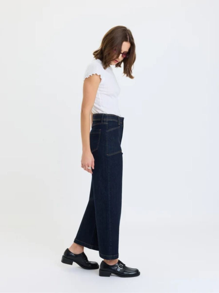Daze Valley Girl High Wide Patch Pocket Jean