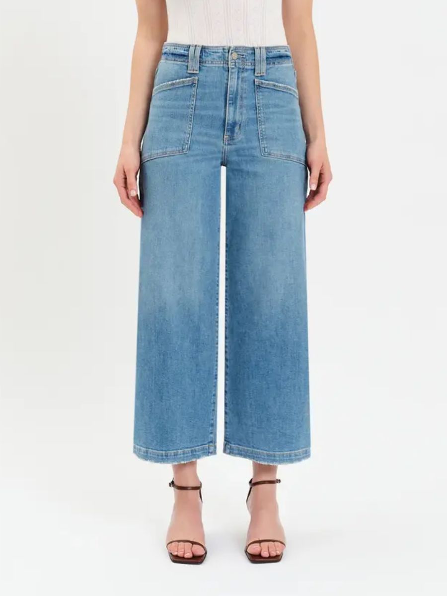 Daze Valley Girl High Wide Patch Pocket Jean