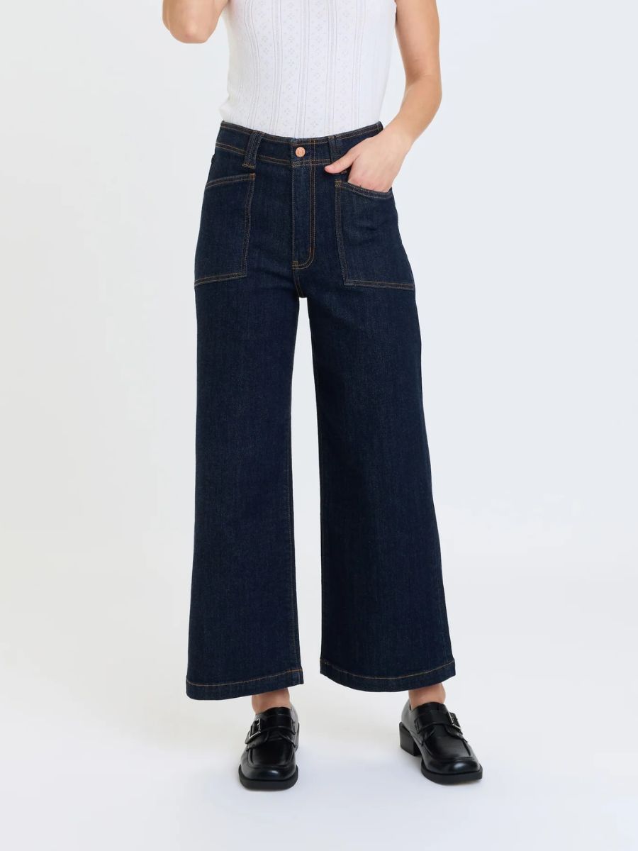 Daze Valley Girl High Wide Patch Pocket Jean