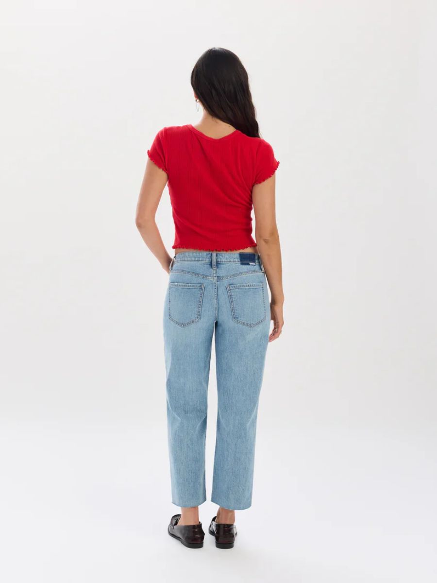 Daze Keeper Crop Low Straight Leg Jean