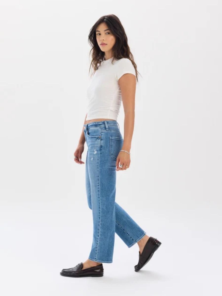 Daze Rebel Mid-Rise Ankle Slim Straight Jean