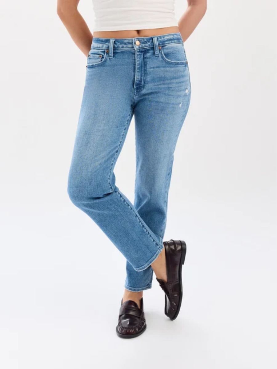Daze Rebel Mid-Rise Ankle Slim Straight Jean