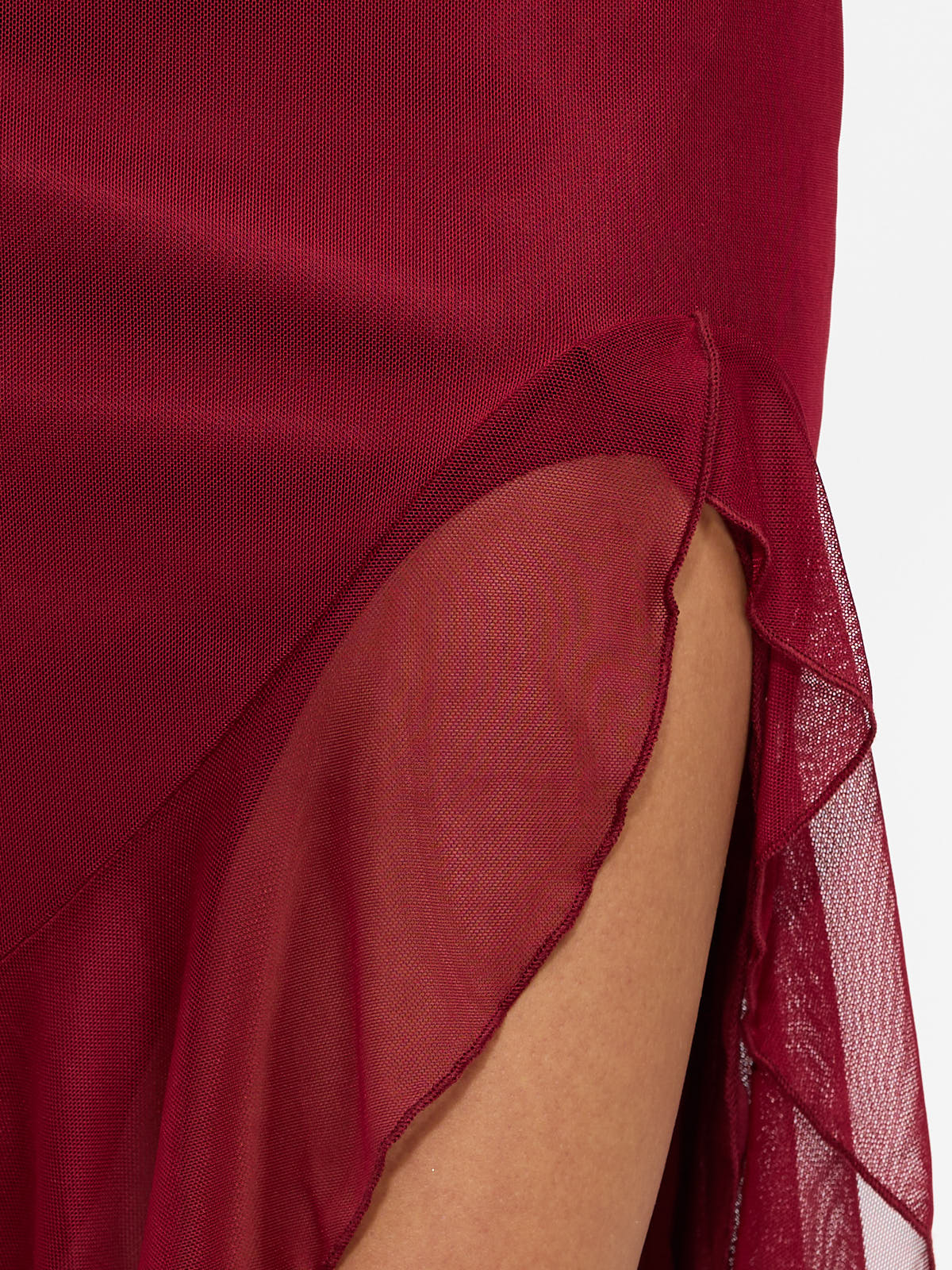 Solenne Ruffle Mesh Midi Dress