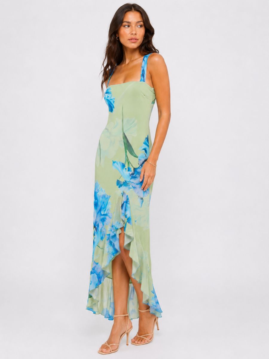 Sally Ruffle Mesh Dress