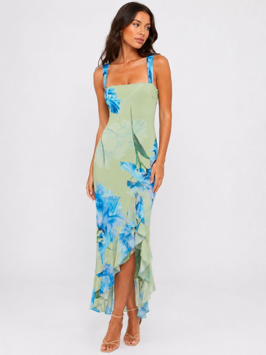 Sally Ruffle Mesh Dress