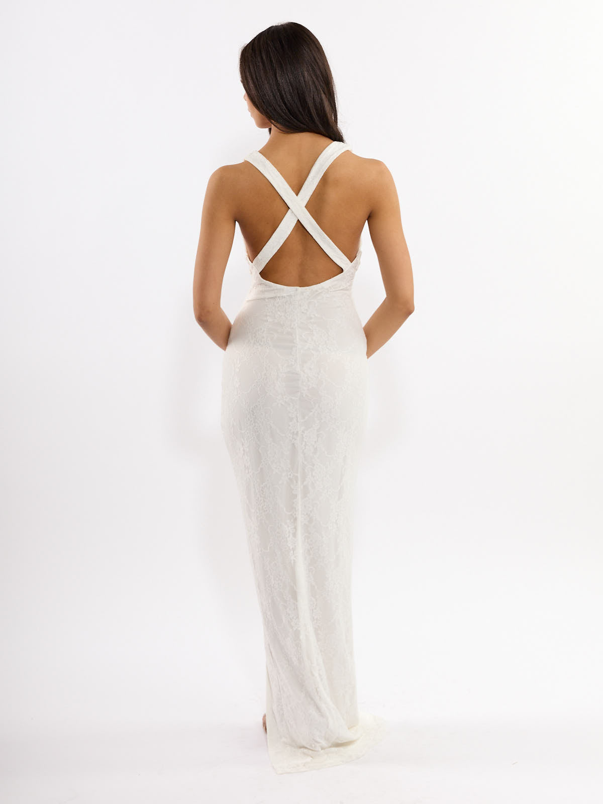 Vana Lace Cross-Back Dress