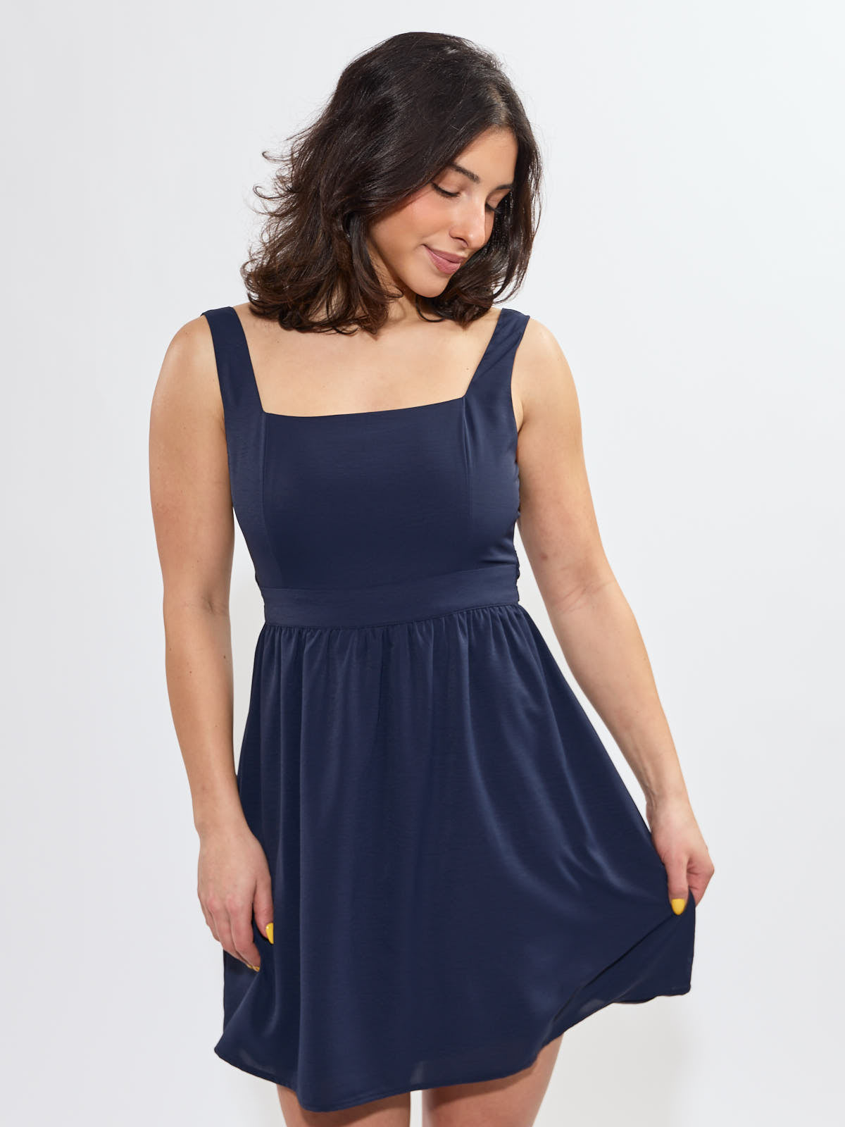 Carmen Tie Back Fit & Flare Dress