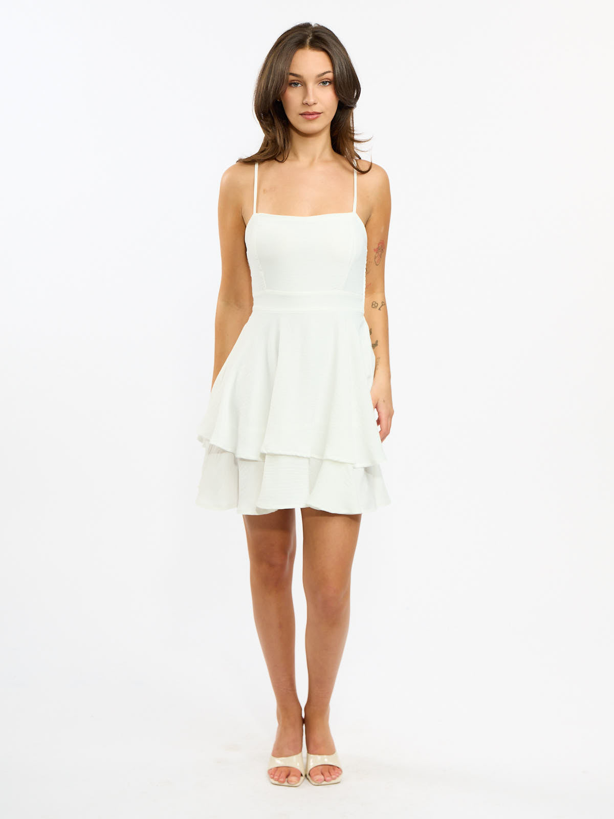 Deb Smocked Back Tiered Mini Dress