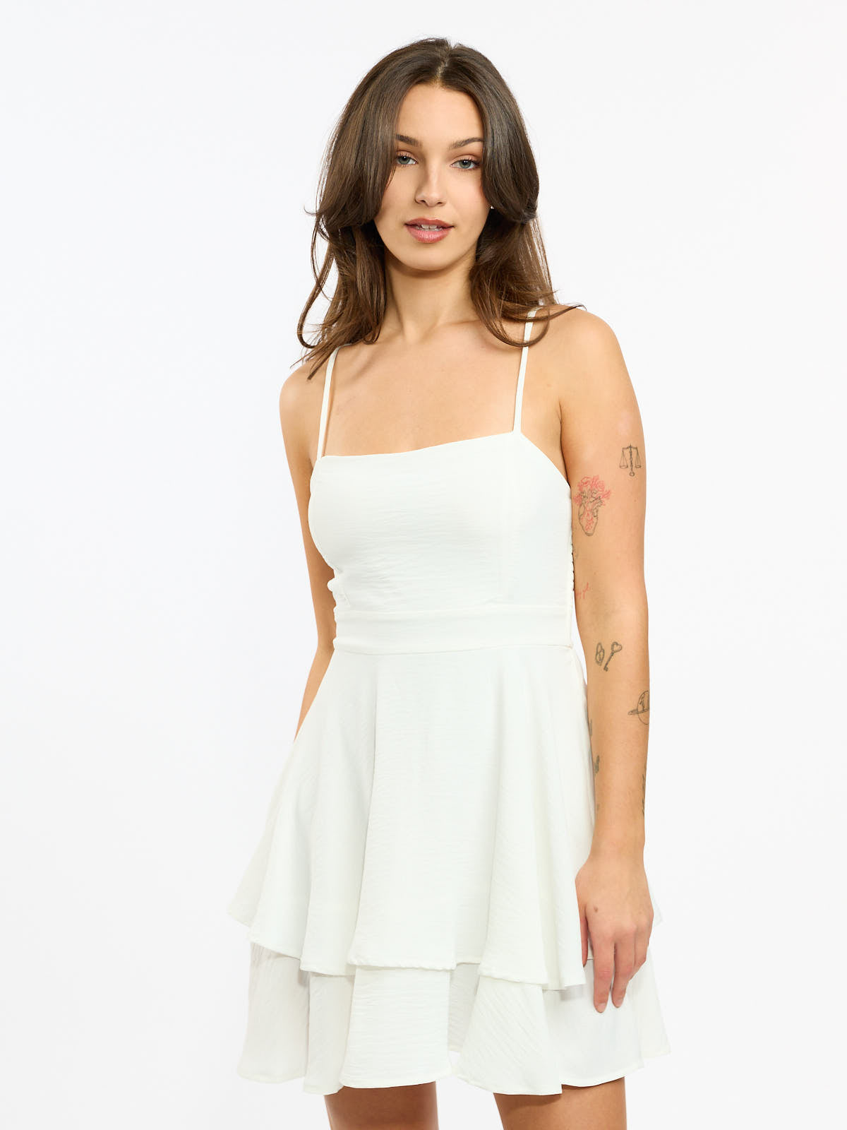Deb Smocked Back Tiered Mini Dress