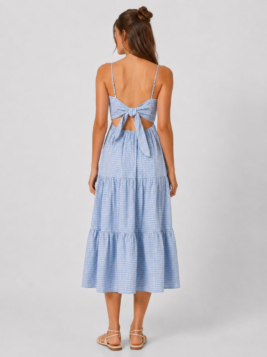 Dolly Gingham Midi Dress