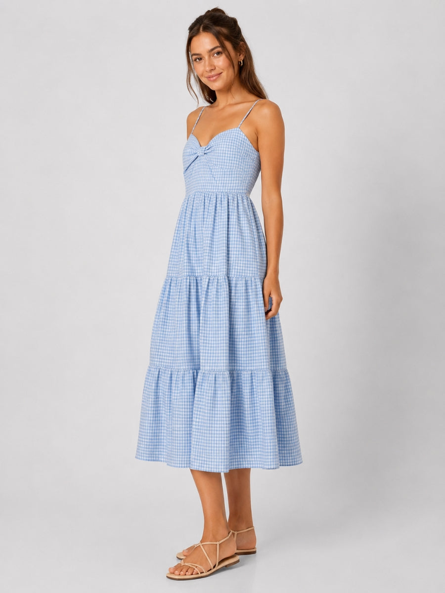 Dolly Gingham Midi Dress