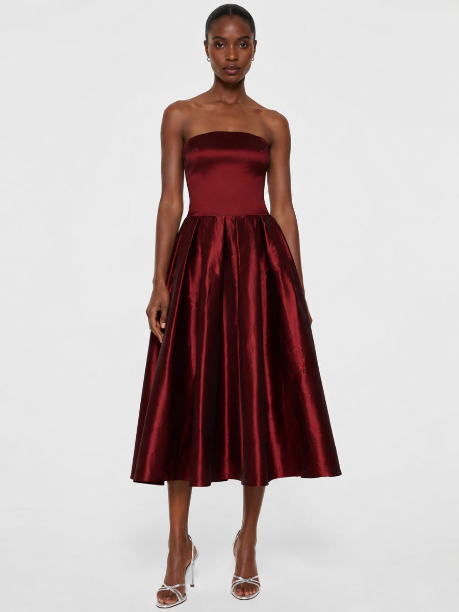 Esme Taffeta Strapless Dress