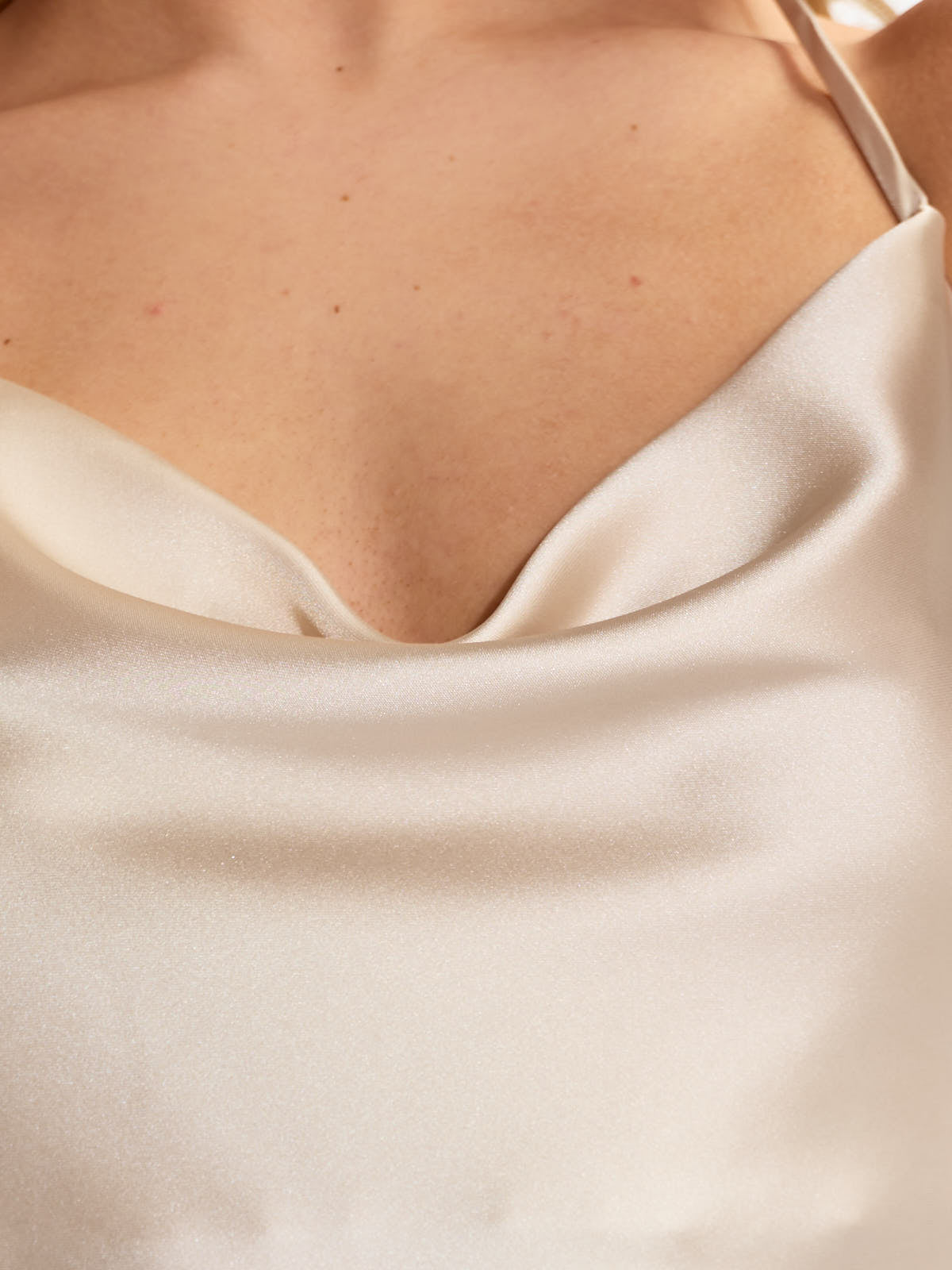 Satin Cowl Woven Top