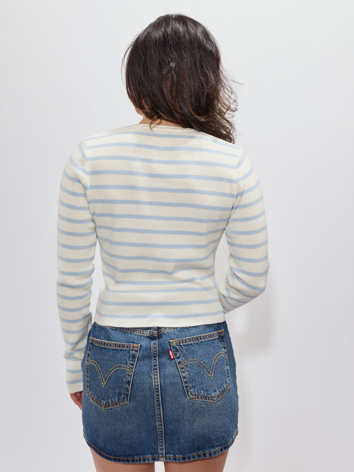 Amelia Stripe Button Cardigan