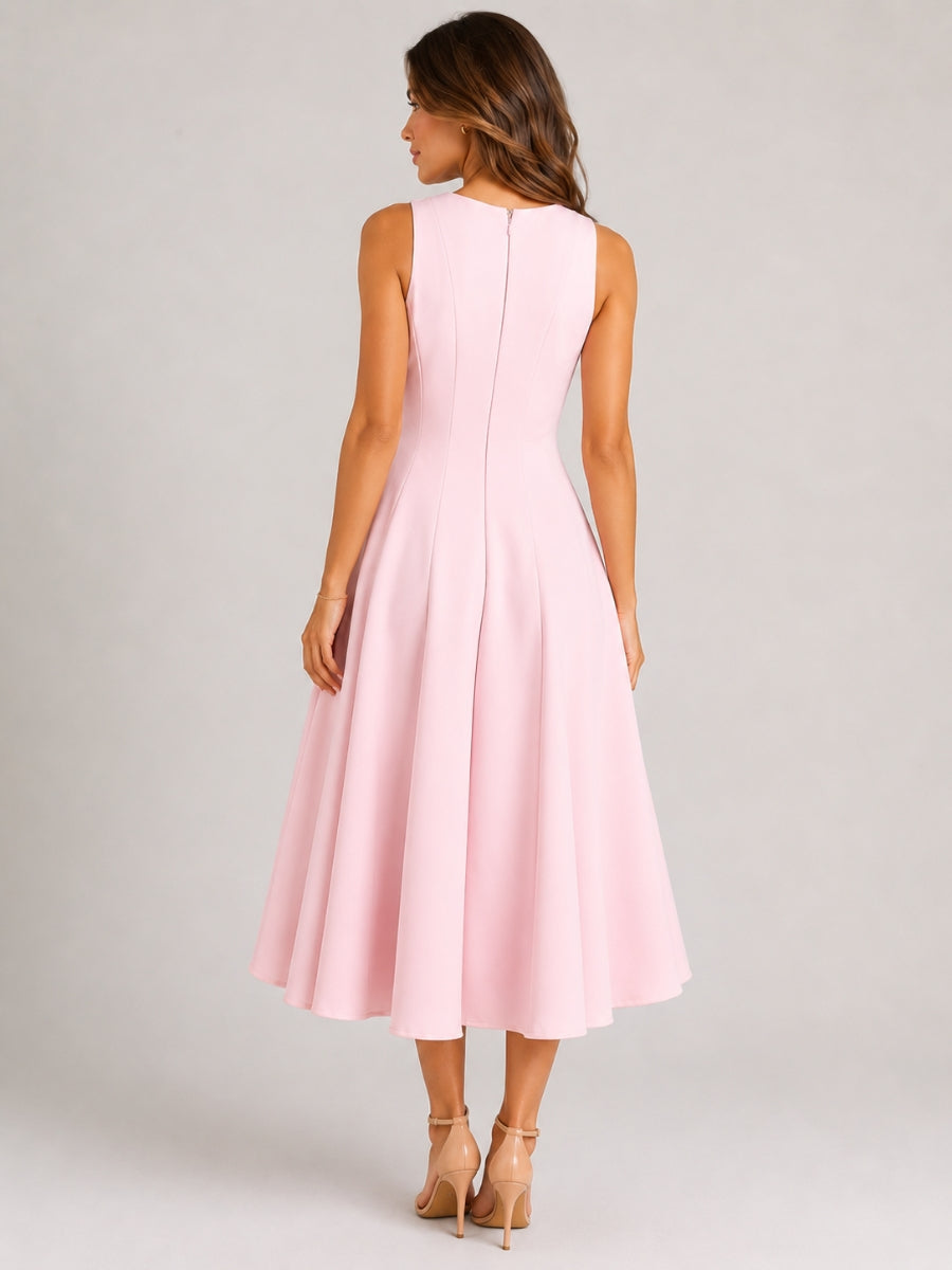 Erin High Neck Midi Dress